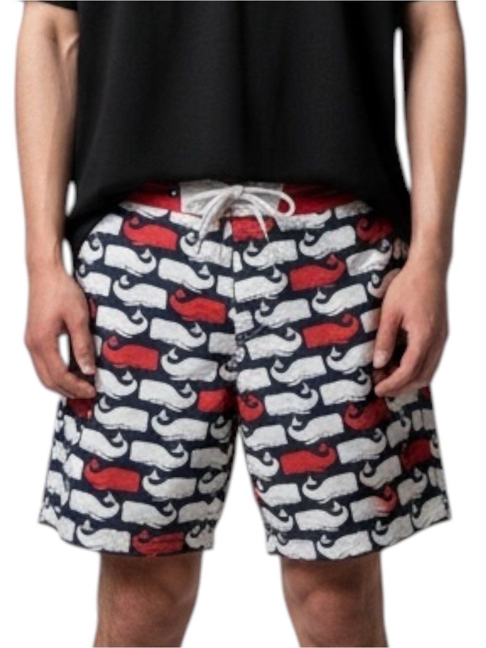 SPERRY Top Sider Men's Boardshorts Swim Red/White Blue Whales Print Size 32